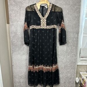 Sundance Black and Orange Maxi Dress